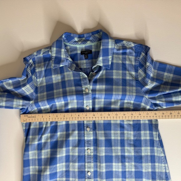 Talbots Womens Classic Cotton Shirt Size MP Blue Plaid Button Down Preppy Casual - Picture 7 of 7